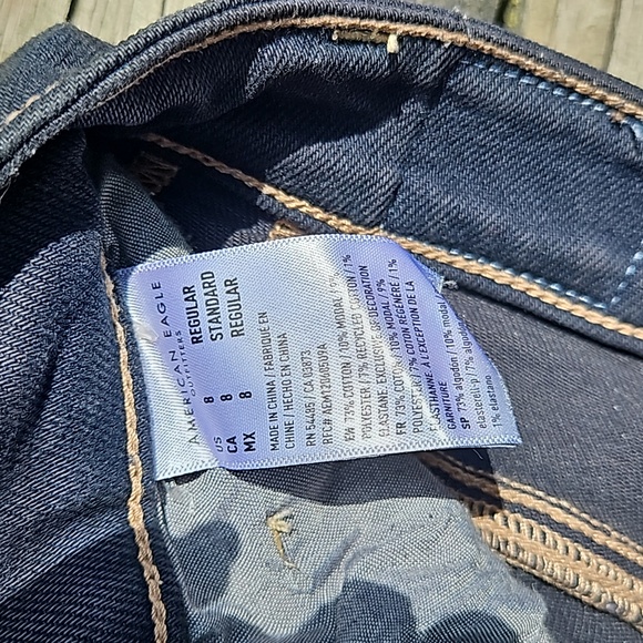 American Eagle Faded Black Stretch Mom Jeans - Picture 7 of 8